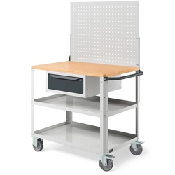 vendita online Carrello clever 1025 large mm.1024x615x1540h - grigio chiaro ral7035+ral7016 Carrelli e Contenitori Per Officina - Moduli Per Carrelli Fami